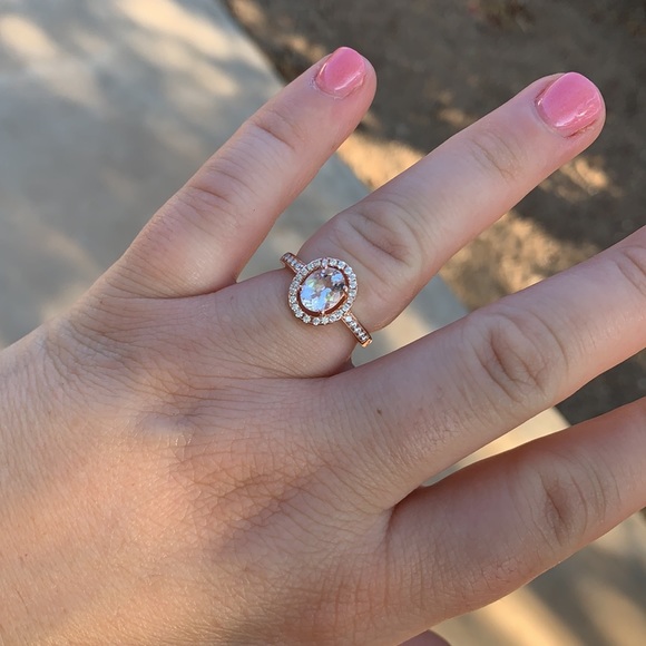 Morganite rose gold ring - Picture 5 of 6